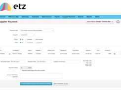 Supplier payment history records to keep track of previous billing cycles