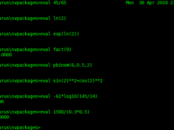 Evaluate expression in a command line