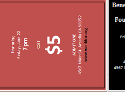 Event Ticket Blue