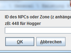 Enter NPC ID oder Zone ID (with z)