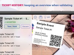 Ticket Validation: scanning, checking and tearing tickets & using multiple devices via remote connection