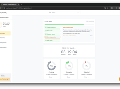 Dashboard with tasks, countdown timer and RSVP stats