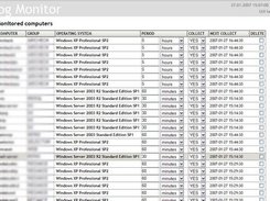 Monitored computers settings page