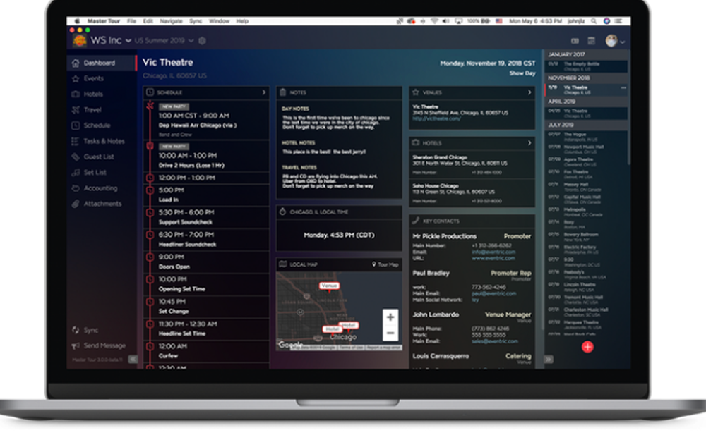 Eventric Master Tour Screenshot 1