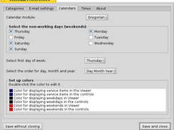 Eventual Preferences - editing calendar module preferences