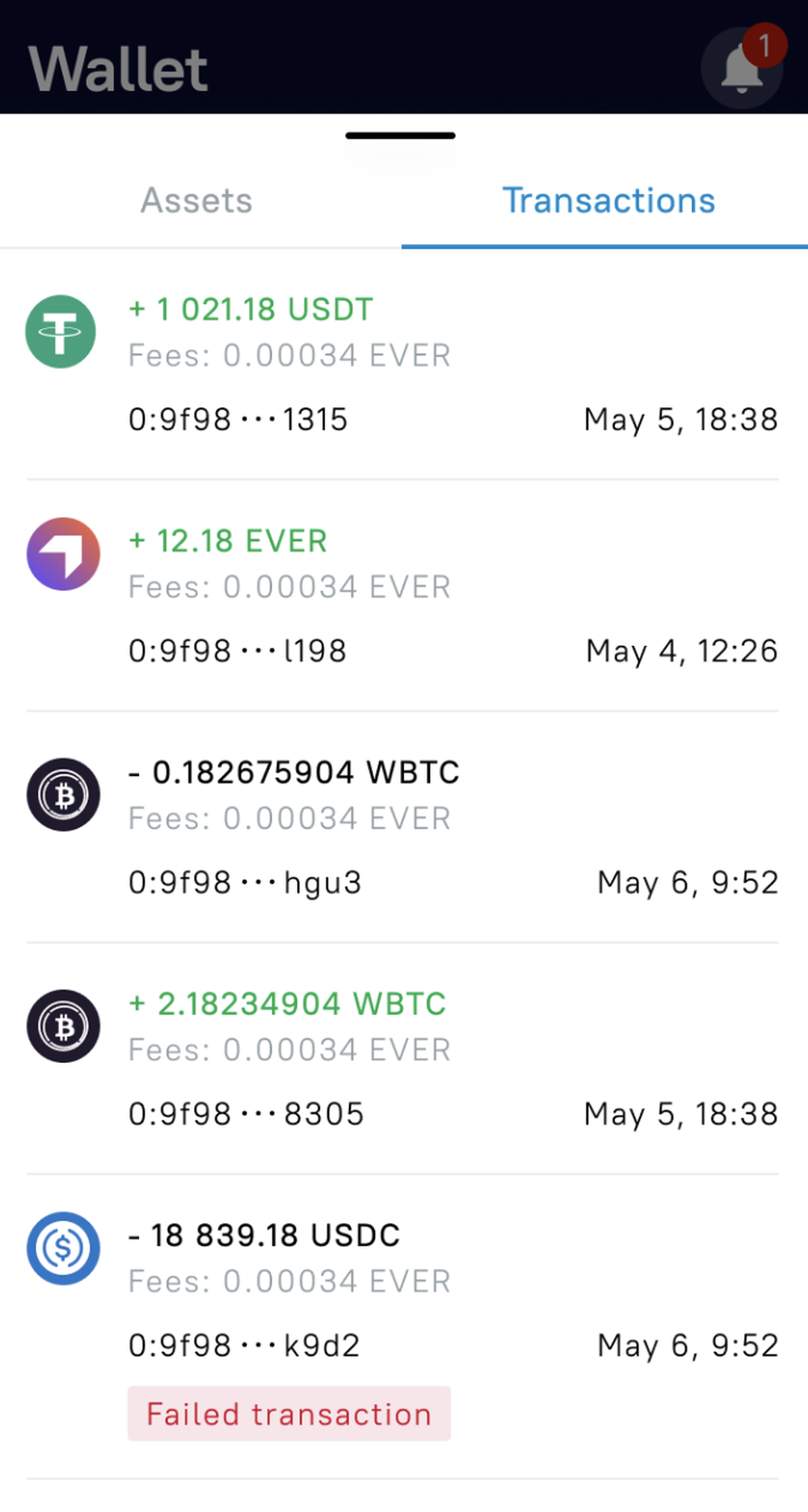 EVER Wallet Screenshot 1