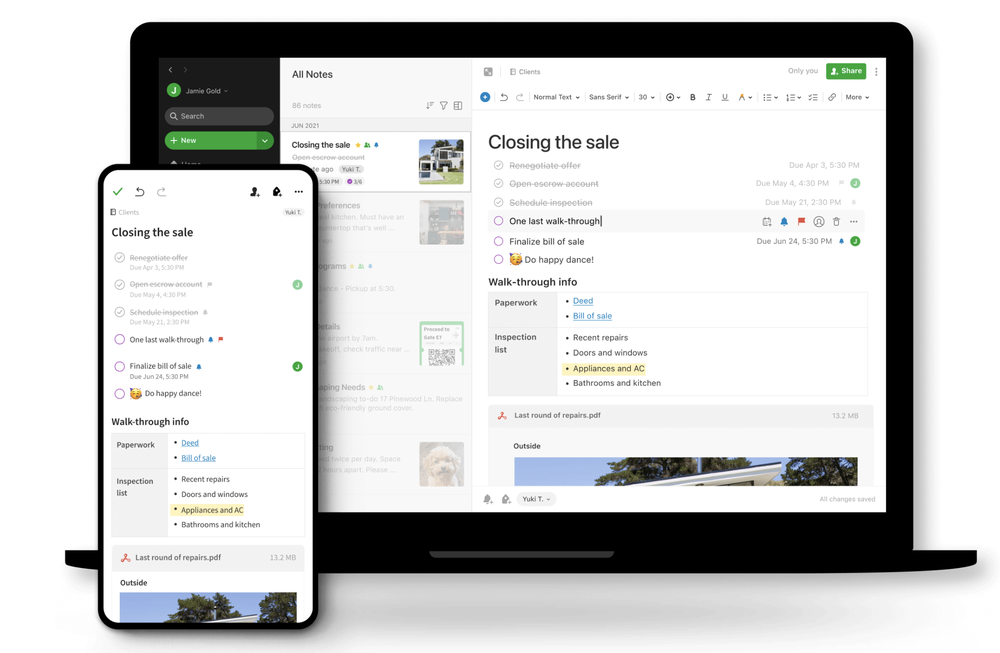 Evernote Screenshot 1