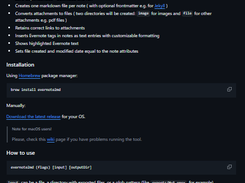 Evernote to Markdown converter Screenshot 1