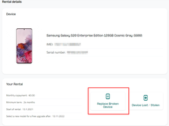 Replace broken device