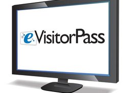 eVisitorPass  Logo on Desktop Compuer