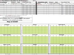 Evony City Distance Calculator Screenshot 1