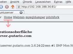 Die Startseite. Kurze Infos im Content.