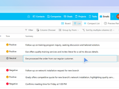 Identify emails that need your attention using our AI. It automatically gets the email tone and creates a summary so you can focus on the important interactions.