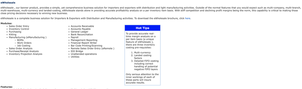 eWholesale Screenshot 1