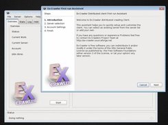 Ex-Crawler Distributed GUI Client with first run assistant