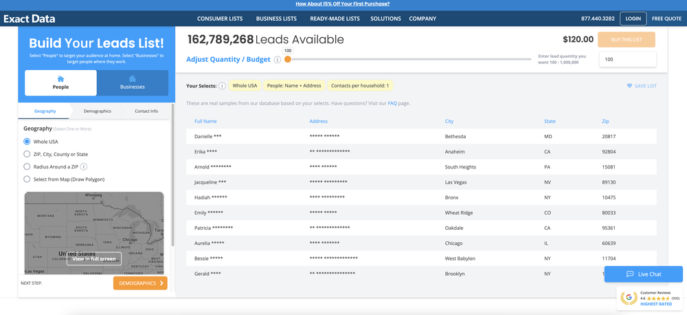Exact Data Screenshot 1