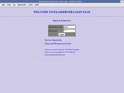 Login page of Examserver