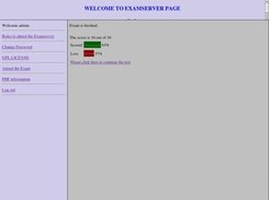 Result Page of Examserver