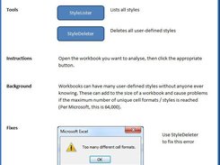 Too many different cell formats
