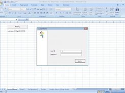 A typical login form created with Excel Bricks