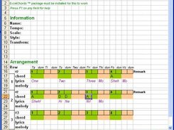 First draft of music arrangement under ExcelChords