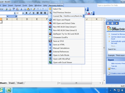 Showing the full add-in toolbar as it appears in Excel 2003.