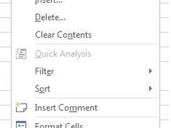 Context menu