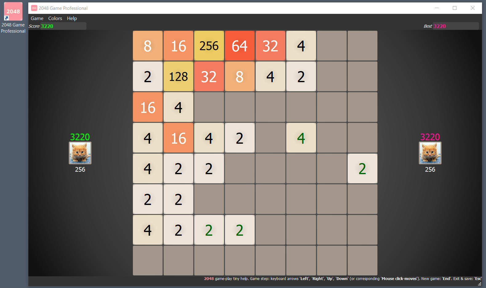 PLAYING 2048 with 8x8 