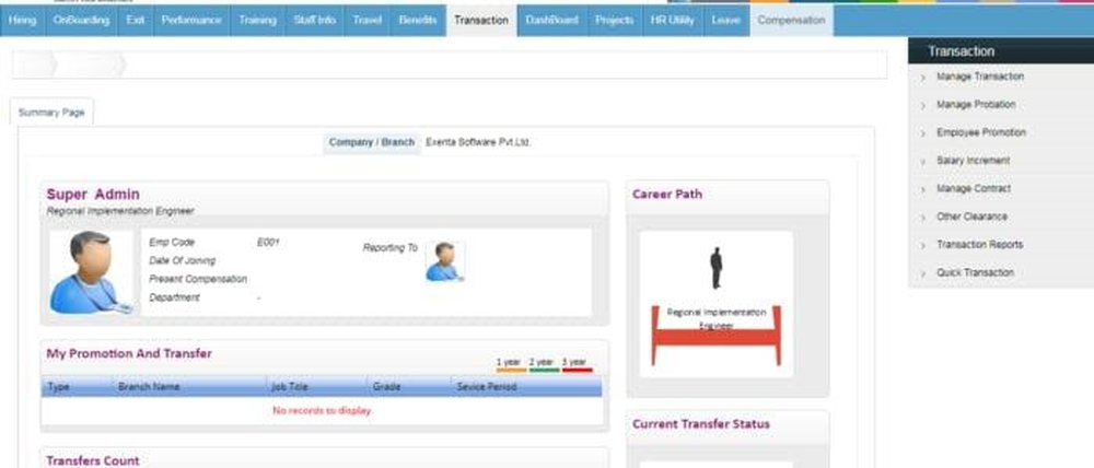 Exenta HRMS Screenshot 1