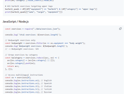 Exercises Dataset Screenshot 1