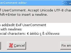 Simple dialog box to enter Exif UserComment