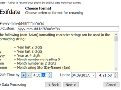File names formatting