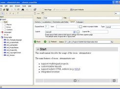 Browsing in project hierachy displaying a page