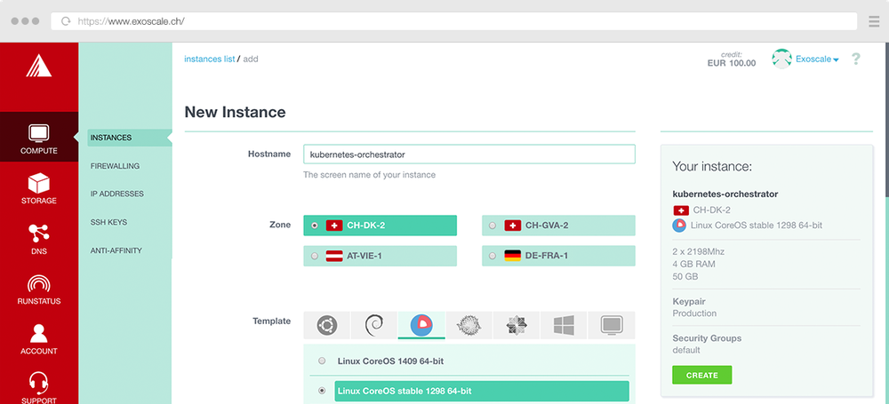 Exoscale Screenshot 1
