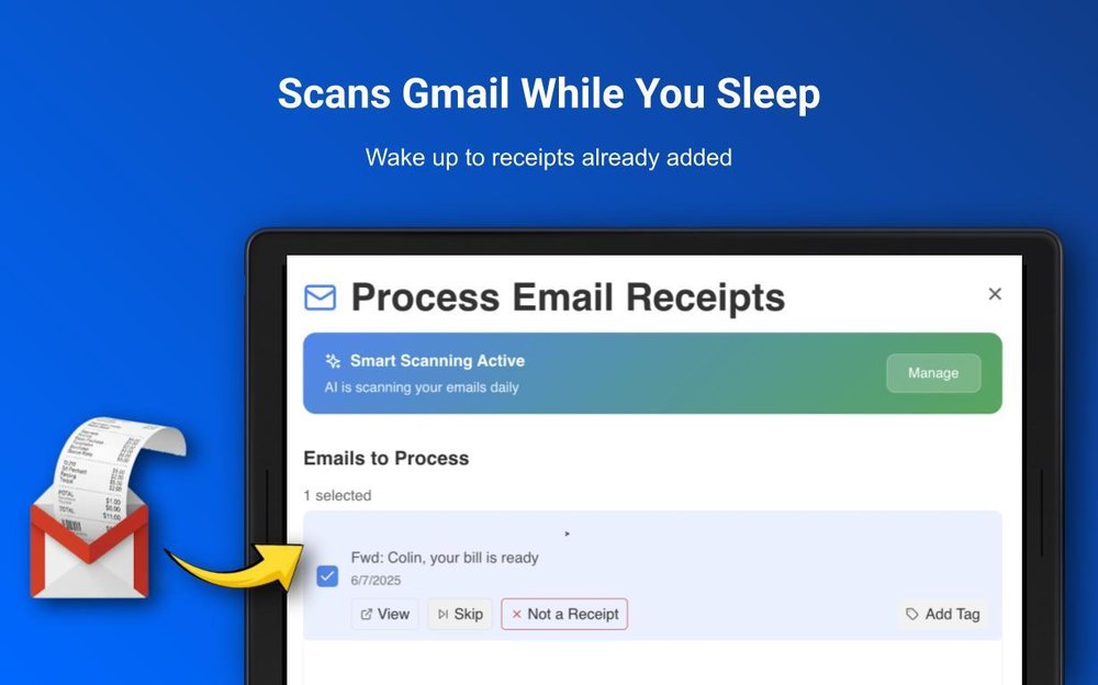 Gmail Receipt Scanner