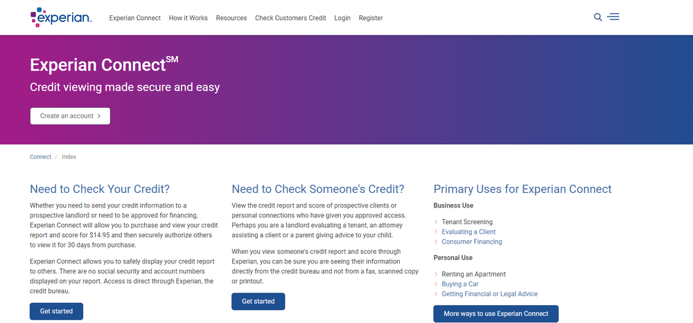 Experian Connect Screenshot 1