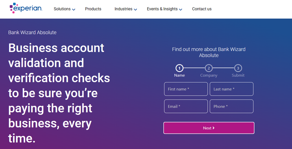 Experian Bank Wizard Absolute Screenshot 1