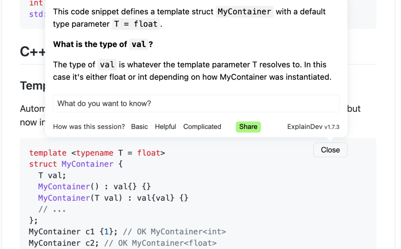 ExplainDev Screenshot 1