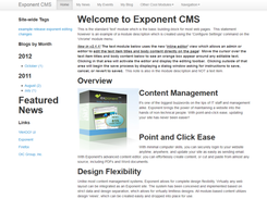 Exponent CMS - Bootstrap theme