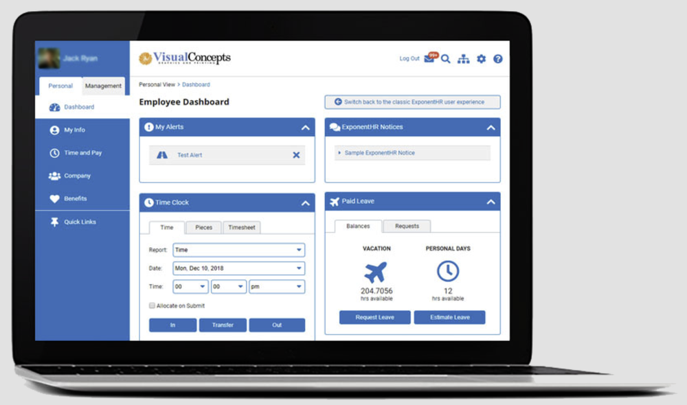 ExponentHR Screenshot 1