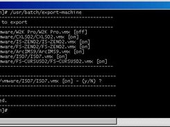 selection of the VM to export