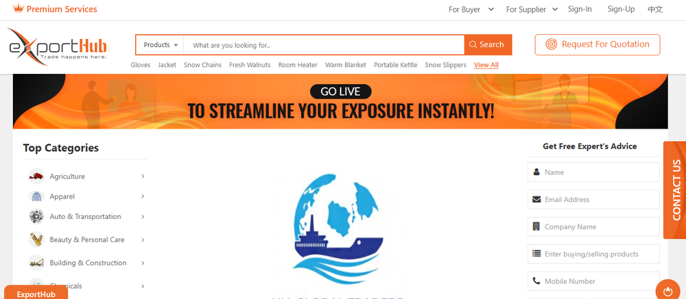 ExportHub Screenshot 1