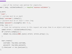 express-validator Screenshot 1
