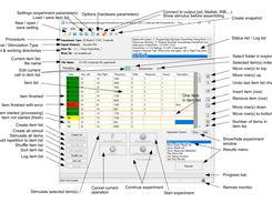 main window, with description of all functions