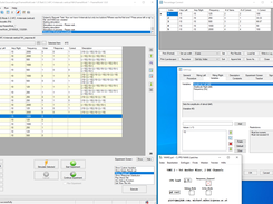 ExpSuite overview: main window, results window, settings window, pd/YAMI player