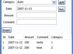 1. Main Window (Expenses) - First sketch