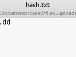File containing hash of raw image