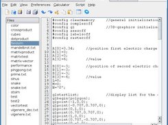 Script editor of Extcalc