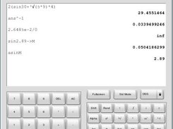 Calculator window of Extcalc