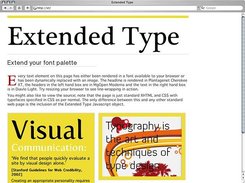 Screenshot of web page rendered with Extended Type.